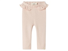 Lil Atelier leggings peach whip with eyelet pattern